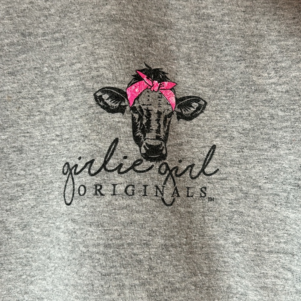 GirlieGirl Originals Tee “Hangin’ with My Heifers” -Gray - Size Medium - Picture 3 of 5